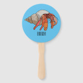 Afbeelding van de cartoon van Hermit crab Handwaaier (Achterkant)