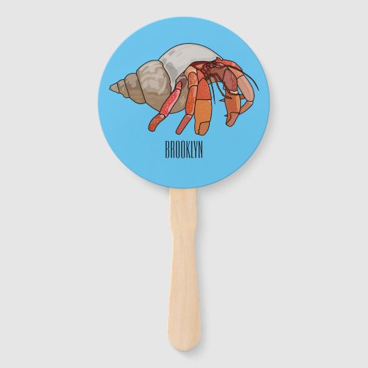 Afbeelding van de cartoon van Hermit crab Handwaaier (Voorkant)