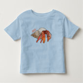 Afbeelding van de cartoon van Hermit crab Kinder Shirts (Voorkant)