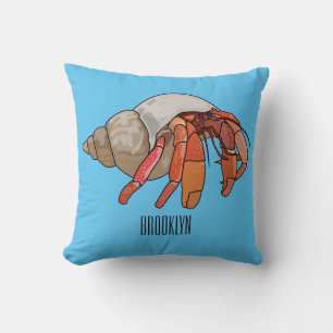 Afbeelding van de cartoon van Hermit crab Kussen