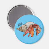 Afbeelding van de cartoon van Hermit crab Magneet (Voorkant / Achterkant)