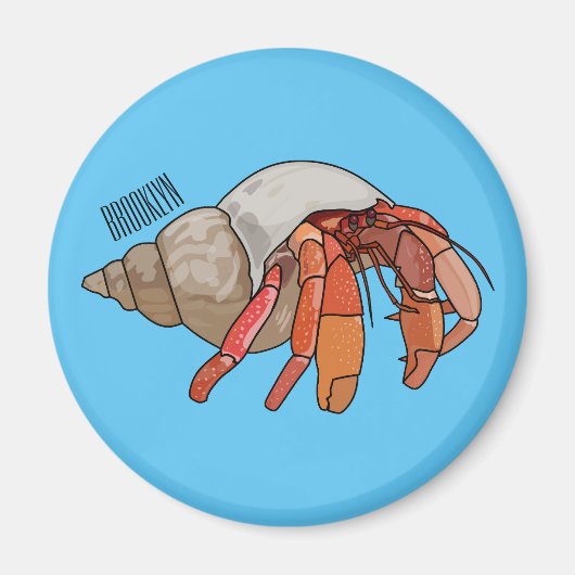 Afbeelding van de cartoon van Hermit crab Magneet (Voorkant)
