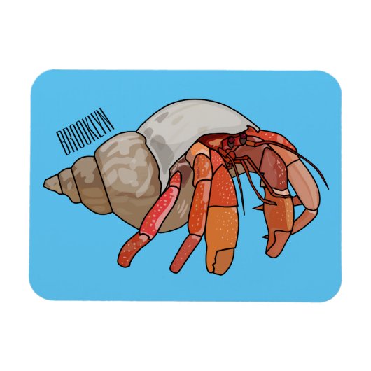 Afbeelding van de cartoon van Hermit crab Magneet (Horizontaal)