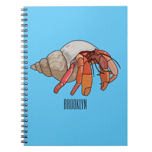 Afbeelding van de cartoon van Hermit crab Notitieboek (Voorkant)
