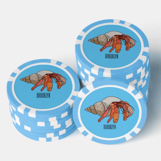 Afbeelding van de cartoon van Hermit crab Poker Chips (Opstapeling)