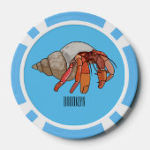 Afbeelding van de cartoon van Hermit crab Poker Chips (Achterkant)
