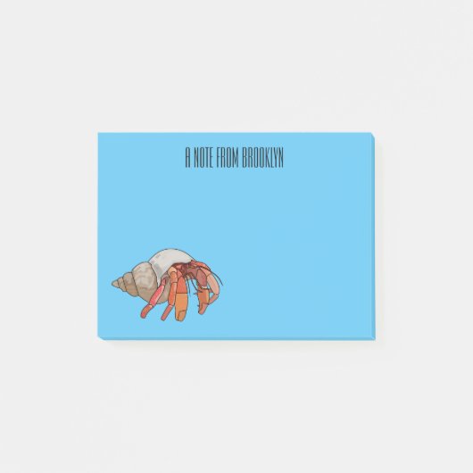 Afbeelding van de cartoon van Hermit crab Post-it® Notes (Voorkant)
