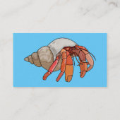 Afbeelding van de cartoon van Hermit crab Visitekaartje (Achterkant)
