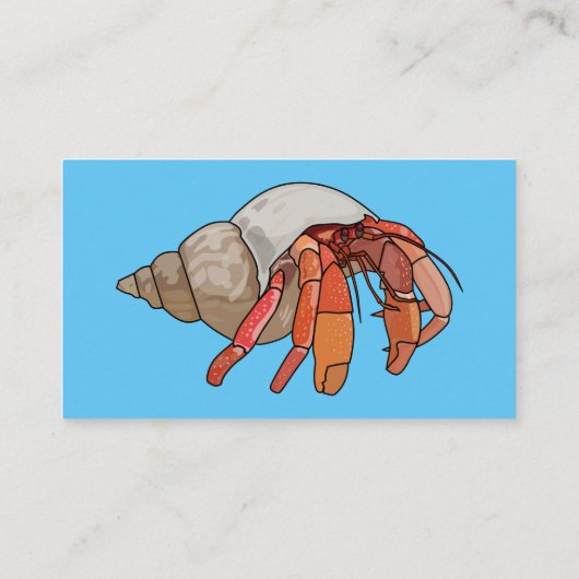 Afbeelding van de cartoon van Hermit crab Visitekaartje (Achterkant)
