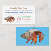 Afbeelding van de cartoon van Hermit crab Visitekaartje (Voorkant / Achterkant)