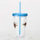 Afbeelding van de cartoon van het varkenroast/van  acryl drinkbeker (Rechts)