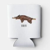 Afbeelding van de cartoon van het varkenroast/van  blikjeskoeler (Achterkant)