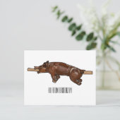 Afbeelding van de cartoon van het varkenroast/van  briefkaart (Staand voorkant)