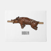 Afbeelding van de cartoon van het varkenroast/van  deurmat (Voorkant)