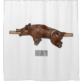 Afbeelding van de cartoon van het varkenroast/van douchegordijn (Voorkant)