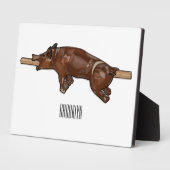 Afbeelding van de cartoon van het varkenroast/van  fotoplaat (Zijkant)