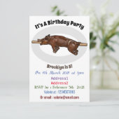 Afbeelding van de cartoon van het varkenroast/van  kaart (Staand voorkant)