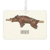 Afbeelding van de cartoon van het varkenroast/van luchtverfrisser (Achterkant)