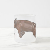 Afbeelding van de cartoon van het varkenroast/van  matglas koffiemok (Center)
