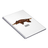 Afbeelding van de cartoon van het varkenroast/van  notitieboek (Rechterzijde)