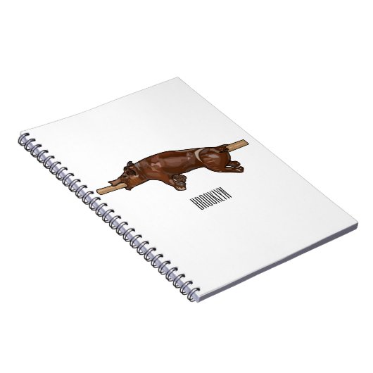 Afbeelding van de cartoon van het varkenroast/van  notitieboek (Rechterzijde)