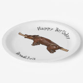 Afbeelding van de cartoon van het varkenroast/van papieren bordje (Gekanteld)