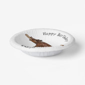 Afbeelding van de cartoon van het varkenroast/van  papieren kommen (Gebogen)