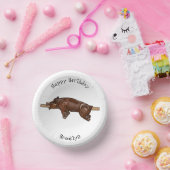 Afbeelding van de cartoon van het varkenroast/van  papieren kommen (Feest)