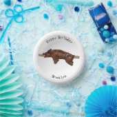 Afbeelding van de cartoon van het varkenroast/van  papieren kommen (Feest)