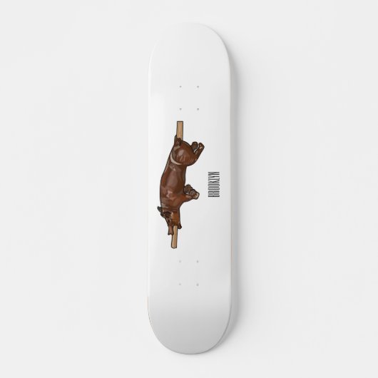 Afbeelding van de cartoon van het varkenroast/van  persoonlijk skateboard (Voorkant)