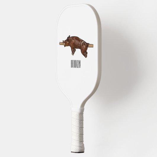 Afbeelding van de cartoon van het varkenroast/van pickleball paddle (Links)