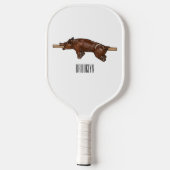 Afbeelding van de cartoon van het varkenroast/van pickleball paddle (Achterkant)