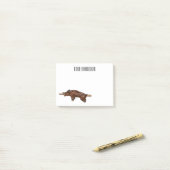 Afbeelding van de cartoon van het varkenroast/van  post-it® notes (Op bureau)