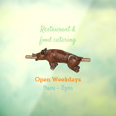 Afbeelding van de cartoon van het varkenroast/van  raamsticker (Vel 3)