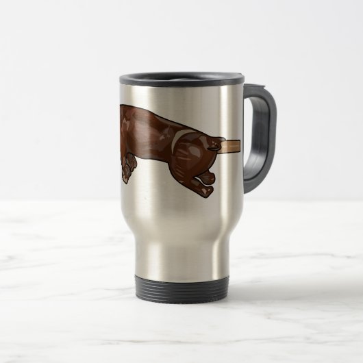 Afbeelding van de cartoon van het varkenroast/van  reisbeker (Voorkant rechts)