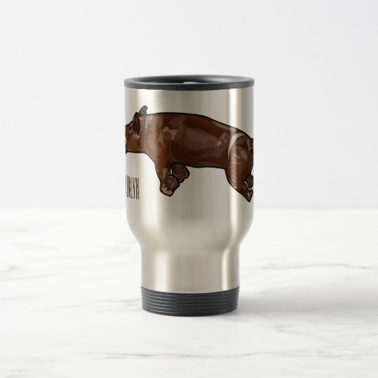 Afbeelding van de cartoon van het varkenroast/van  reisbeker (Center)