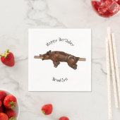 Afbeelding van de cartoon van het varkenroast/van  servet (Insitu)