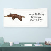 Afbeelding van de cartoon van het varkenroast/van  spandoek (Beurs)