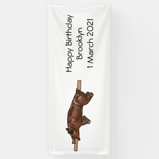 Afbeelding van de cartoon van het varkenroast/van  spandoek (Verticaal)