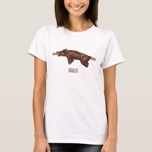 Afbeelding van de cartoon van het varkenroast/van t-shirt (Voorkant)