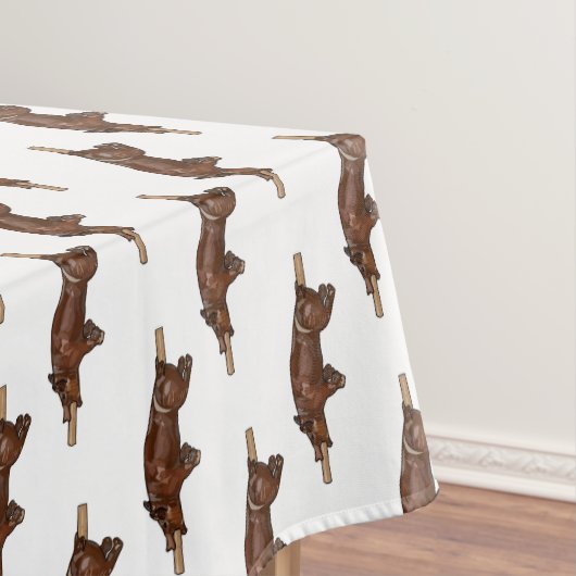 Afbeelding van de cartoon van het varkenroast/van tafelkleed (Voorbeeld)