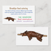 Afbeelding van de cartoon van het varkenroast/van  visitekaartje (Voorkant / Achterkant)