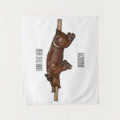 Afbeelding van de cartoon van het varkenroast/van wandkleed (Voorkant)