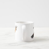 Afbeelding van de cartoon van hoatzin espresso kop (Achterkant)
