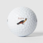 Afbeelding van de cartoon van hoatzin golfballen (Voorkant)