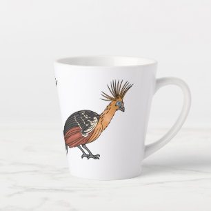 Afbeelding van de cartoon van hoatzin latte mok