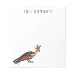 Afbeelding van de cartoon van hoatzin notitieblok