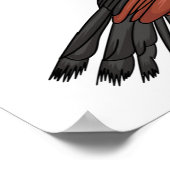 Afbeelding van de cartoon van hoatzin poster (Hoek)