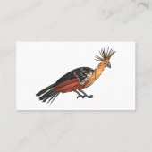 Afbeelding van de cartoon van hoatzin visitekaartje (Achterkant)