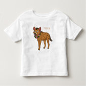 Afbeelding van de cartoon van hyena en bloemen kinder shirts (Voorkant)